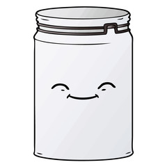 cartoon glass jar