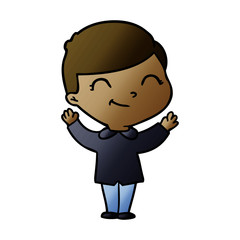 cartoon boy smiling