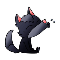 howling wolf cartoon