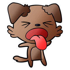 Fototapeta premium cartoon disgusted dog