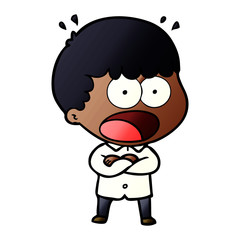 cartoon shocked man