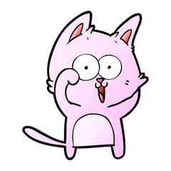 Fototapeta premium funny cartoon cat