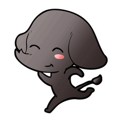cute cartoon elephant running