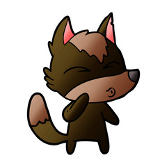 cartoon wolf whistling