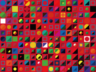 背景　図形　カラフル