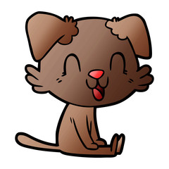 laughing cartoon dog