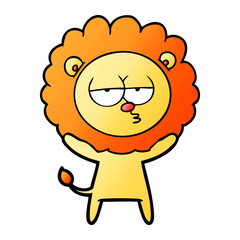 cartoon bored lion