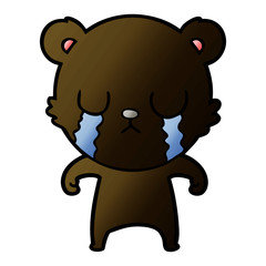 crying cartoon bear