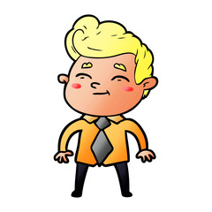 happy cartoon man