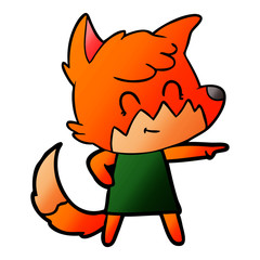 cartoon happy fox