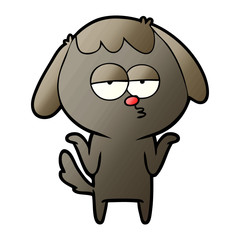cartoon bored dog