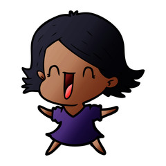 cartoon laughing woman