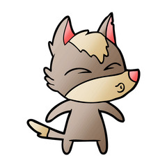 cartoon wolf whistling