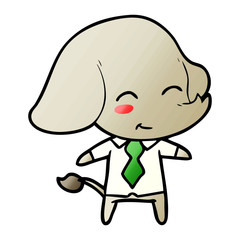 cute cartoon boss elephant