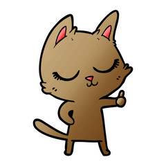 calm cartoon cat