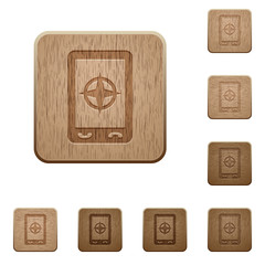 Mobile compass wooden buttons
