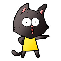 funny cartoon cat