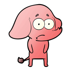 cartoon unsure elephant