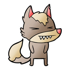 angry wolf cartoon