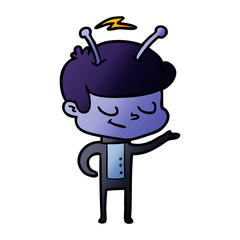 friendly cartoon spaceman