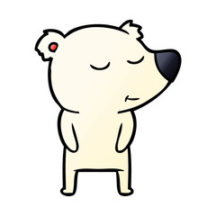 happy cartoon polar bear