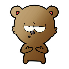 bored bear cartoon
