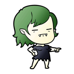 Obraz premium cartoon undead vampire girl