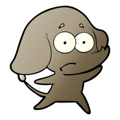 cartoon unsure elephant