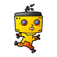 Obraz premium cartoon robot running