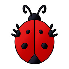 Obraz premium cartoon ladybug