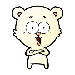 laughing teddy  bear cartoon