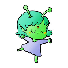 cartoon alien girl