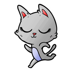 calm cartoon cat