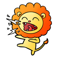 cartoon roaring lion