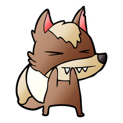 angry wolf cartoon