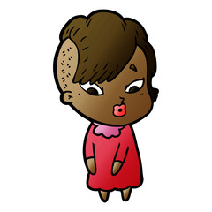 cartoon surprised girl