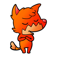 friendly cartoon fox