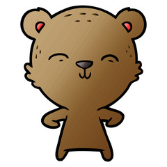 happy cartoon bear