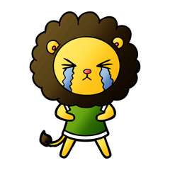 cartoon crying lion