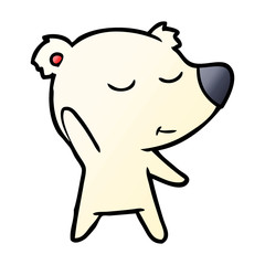 happy cartoon polar bear