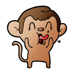crazy cartoon monkey