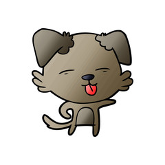 cartoon dog sticking out tongue