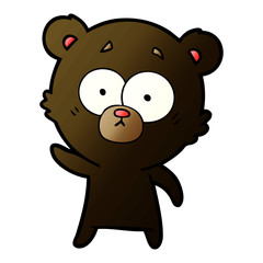 worried bear cartoon