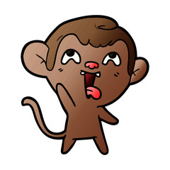 crazy cartoon monkey