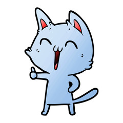 happy cartoon cat