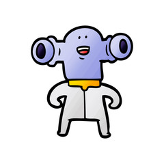 friendly cartoon alien