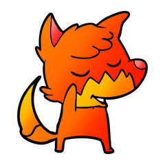 friendly cartoon fox