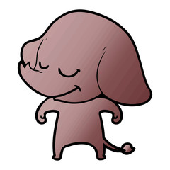 cartoon smiling elephant