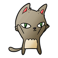 cartoon cat staring