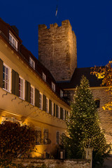 Christbaum vor dem Rathaus in Lauffen a. N.